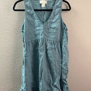 CYNTHIA ROWLY Blue Linen Dress